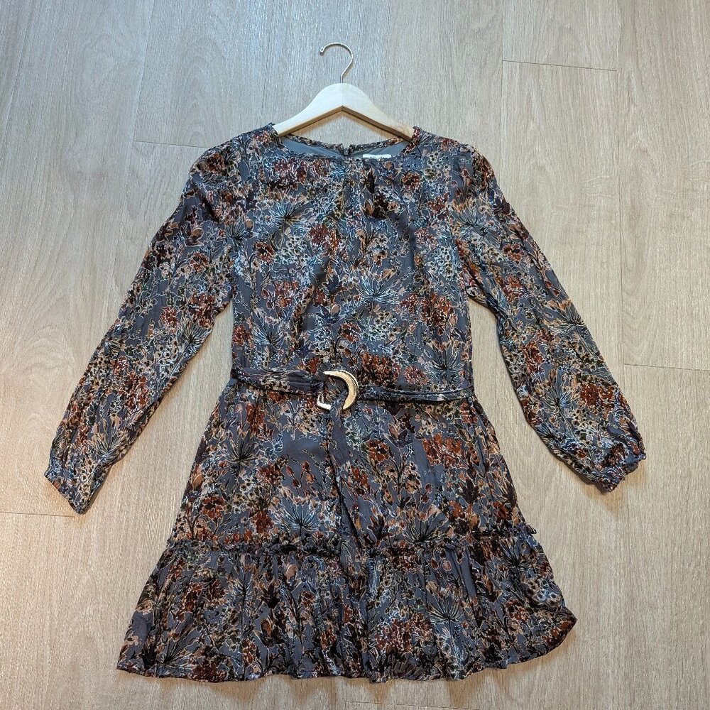 anthropologie BTFL-Life Beautiful Dress ruffle mini dress floral boho